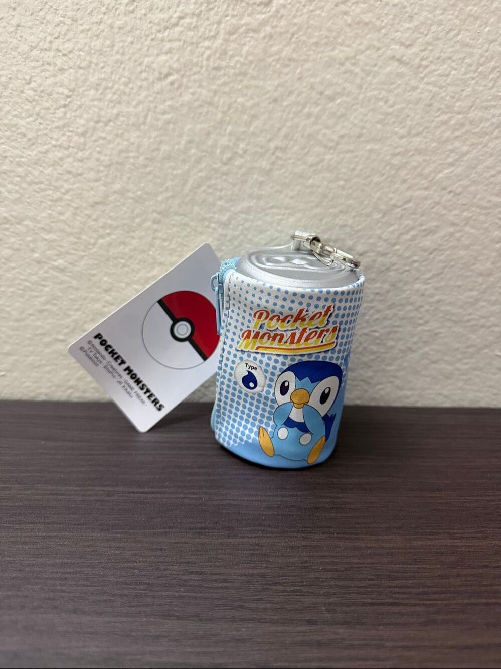 Pokemon Pocket Monsters Piplup Pochama Soda Can Coin Purse Wallet Clip